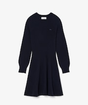 3Dニッティングシームレスフレアドレスセーター