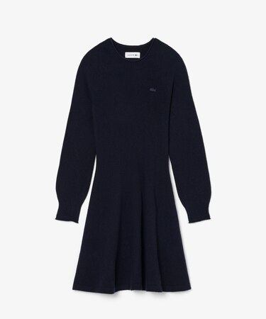 3Dニッティングシームレスフレアドレスセーター