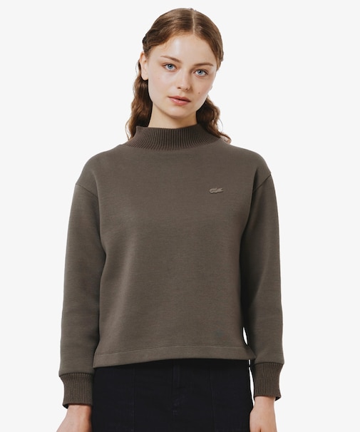 ダンボールニット ハイネックプルオーバースウェット