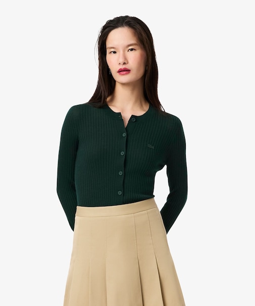 3Dニッティングメリノウールカーディガン