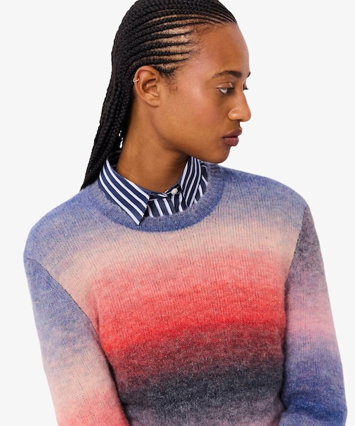 グラデーションニットセーター