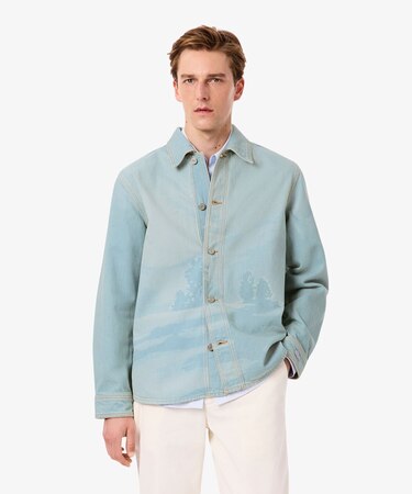 シャンタコランドスケーププリントデニムオーバーシャツ