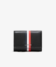 トリコロールプリントレザー3つ折りウォレット