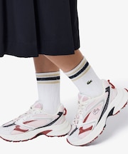 ウィメンズケーブルニットボーダーソックス