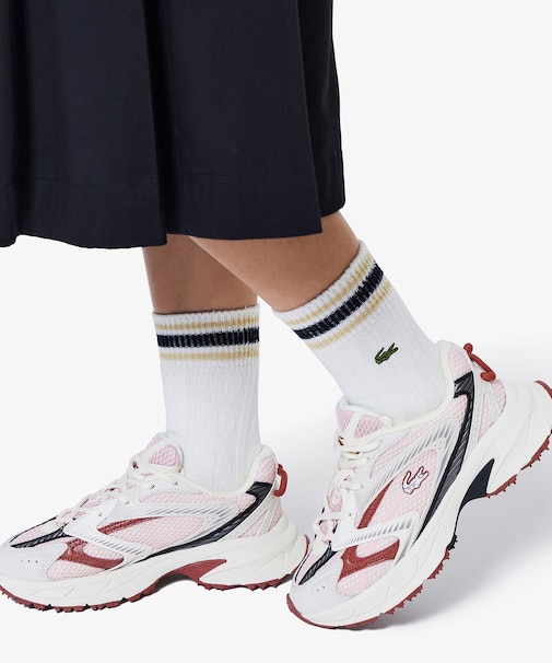 ウィメンズケーブルニットボーダーソックス