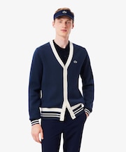 ウールブレンドジャージニットカーディガン