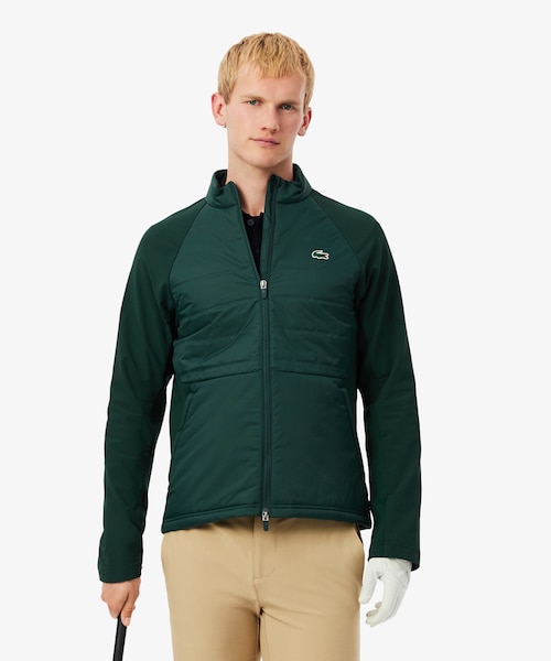 防風 ハイネックキルティングナイロンゴルフジャケット｜ラコステの