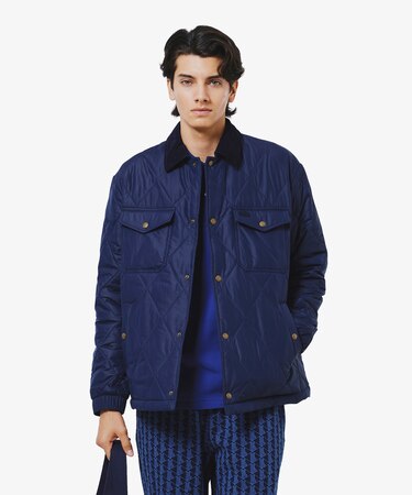 THERMORE中綿 コーデュロイカラーキルティングジャケット