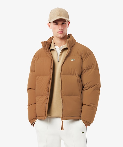 撥水 防風 テクニカルファブリック ボリュームダウンフーデッドジャケット