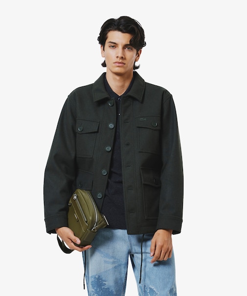 防水 防風 ウールブレンド3レイヤージャケット