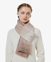 アルパカブレンドグラデーションニットマフラー