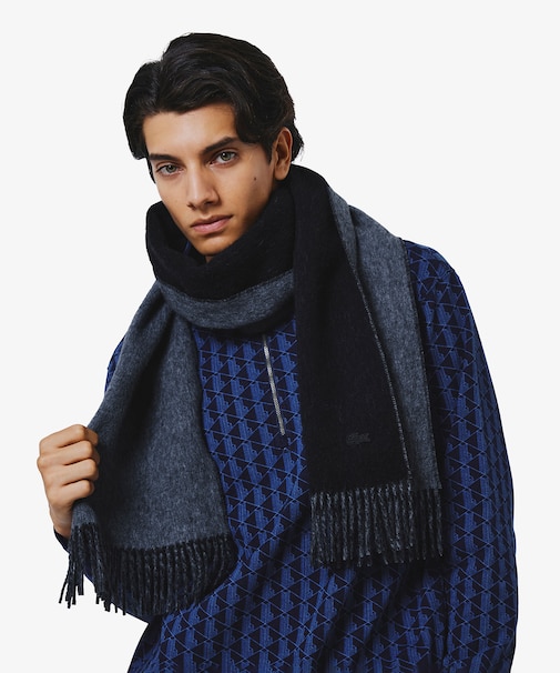 リバーシブルメリノウールマフラー