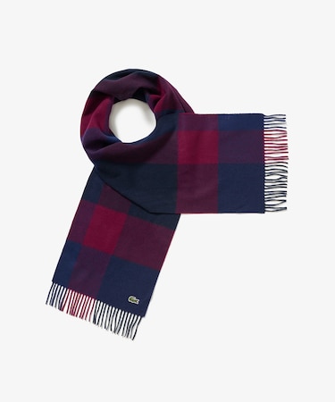 メリノウールブロックチェックマフラー