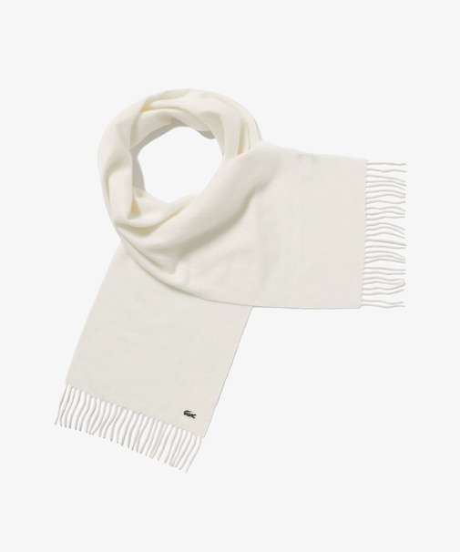 ホワイトカシミヤマフラー