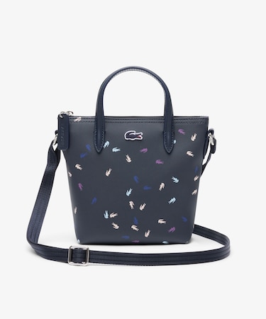 ホリデー マルチカラーワニロゴプリントミニトートバッグ