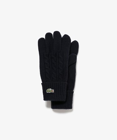 ケーブルニットウールグローブ