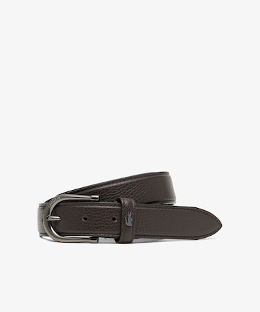 ブラックマットバックルレザーベルト