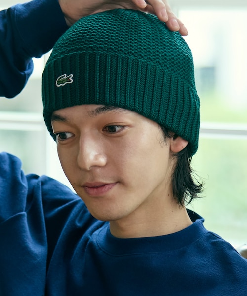 ワンポイントウールニットキャップ｜ラコステの通販｜&mall（アンド