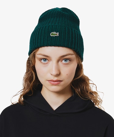 ワンポイントウールニットキャップ