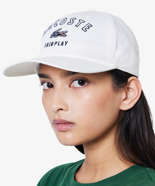 専用ホワイトキャップ 刺繍ロゴ付き 刺繍入り6方キャップ｜ラコステの通販｜&mall（アンドモール）三井