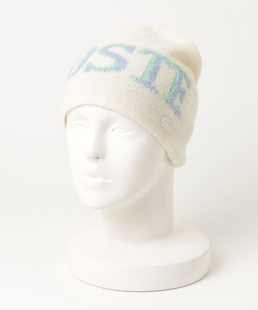 オーバーサイズブランドネームロゴジャカード ウールニットキャップ ビーニー