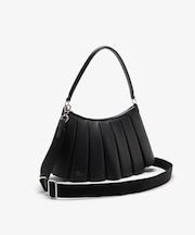 LENGLEN レザープリーツショルダーバッグ