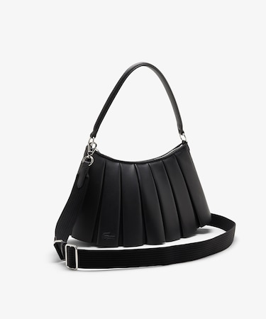 LENGLEN レザープリーツショルダーバッグ