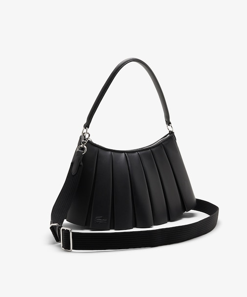 LENGLEN レザープリーツショルダーバッグ