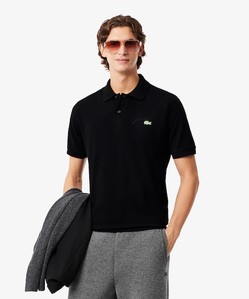 スクリプトネームステッチポロシャツ