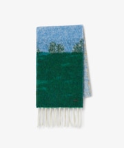 ランドスケープモチーフアルパカウールマフラー