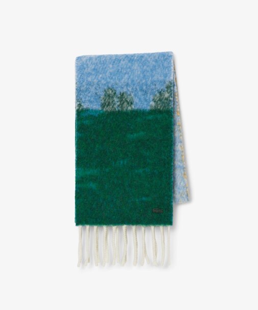 ランドスケープモチーフアルパカウールマフラー