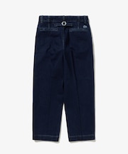 プリーツエフェクトデニム ワークパンツ