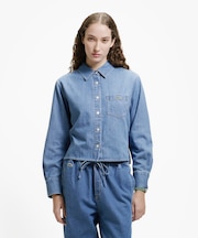 デニムクロップドシャツ