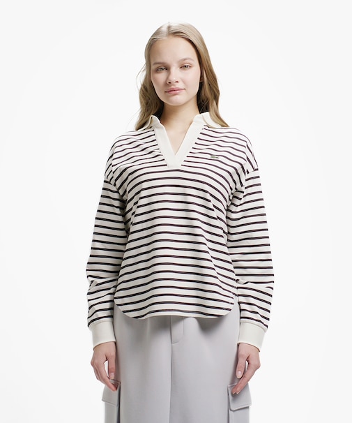 スキッパーネックラガーシャツ