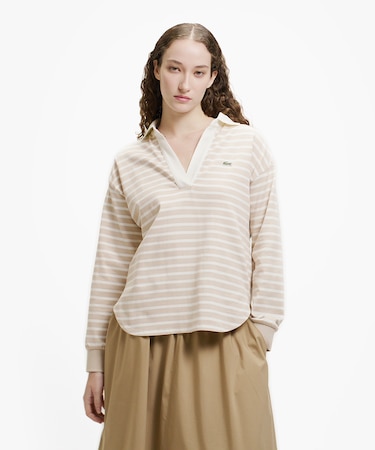 スキッパーネックラガーシャツ