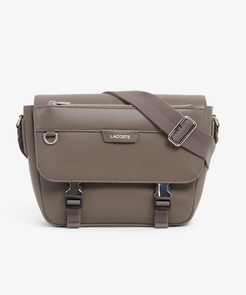 【グレー】オシアン レザーフラップ ショルダーバッグ オシアン レザーフラップ ショルダーバッグ｜ラコステの通販｜&mall