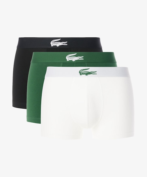 コントラストワニロゴウエストバンドストレッチジャージトランクショーツ 3P / ボクサーパンツ