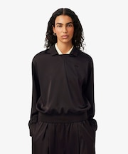 リラックスフィットサテンポロシャツ