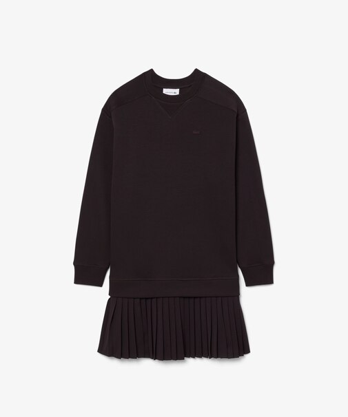 プリーツスカート切り替えスウェットドレス