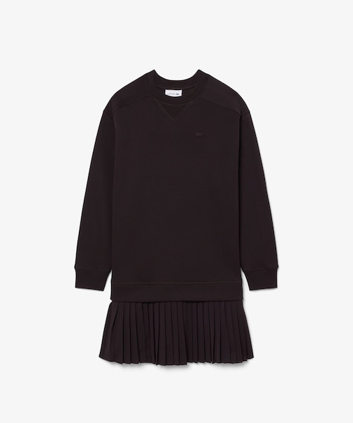 プリーツスカート切り替えスウェットドレス