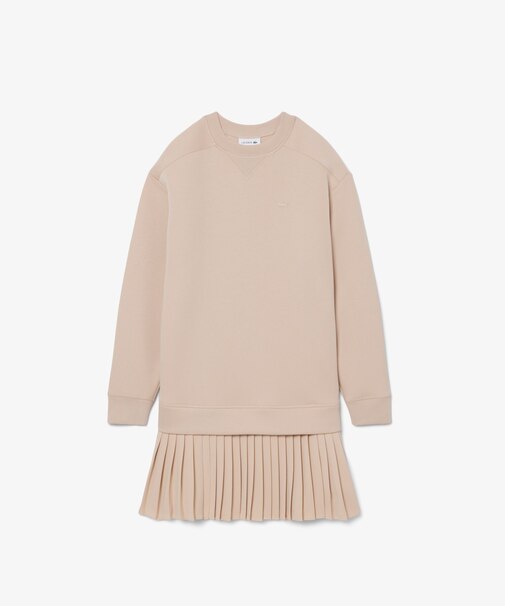 プリーツスカート切り替えスウェットドレス