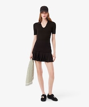 レイヤード切り替えプリーツミニスカート