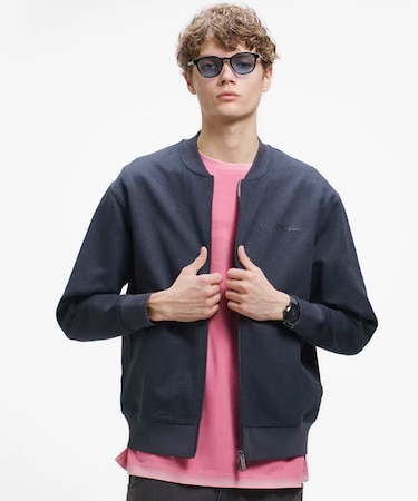 ヘザースウェット メランジニットブルゾン / ドライバーズニット