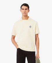 ルーズフィットフリースポロシャツ