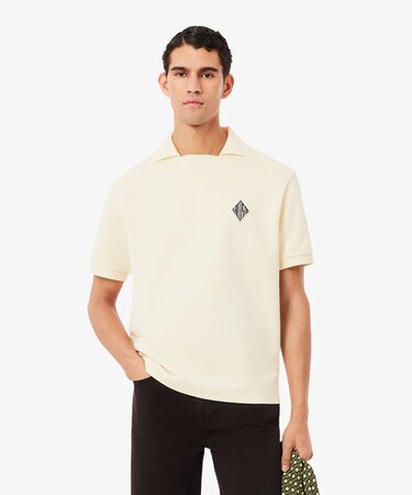 ルーズフィットフリースポロシャツ