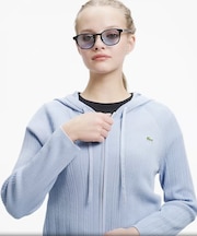 ランダムピッチリブ ニットジップフーディー