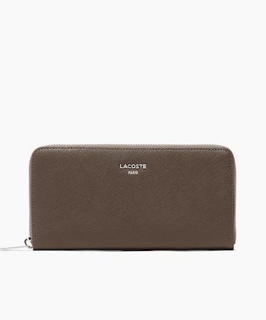 エンボスレザーラウンドジップロングウォレット