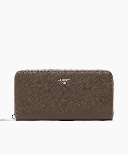 エンボスレザーラウンドジップロングウォレット