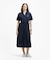 スキッパーネックポロドレス / マキシ丈フレアワンピース