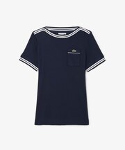 フランスメイド ボートネックリブTシャツ